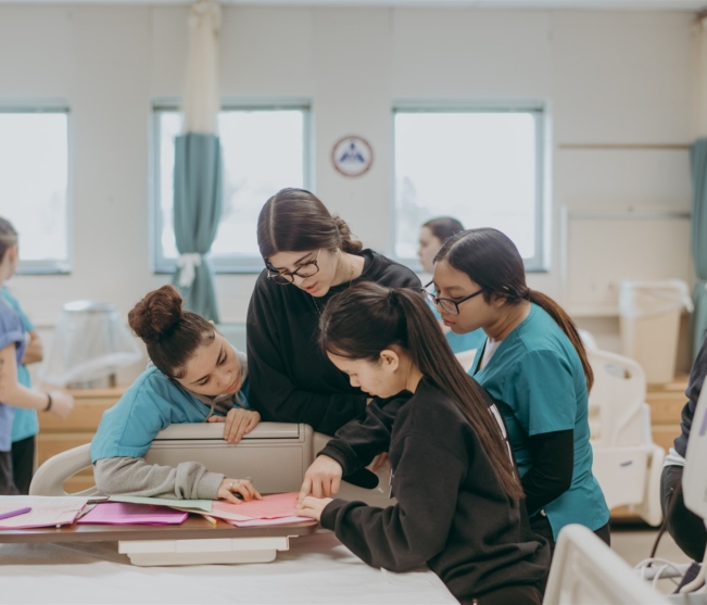 students studying together